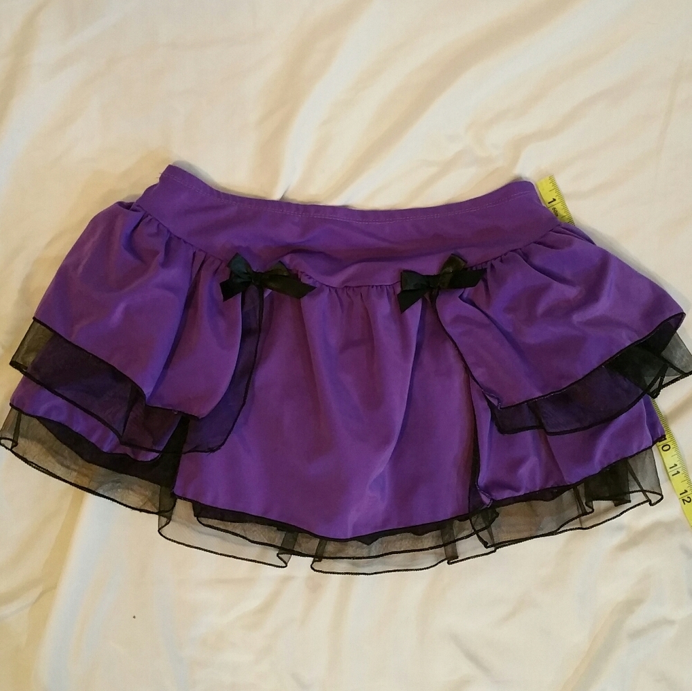 Purple w/black lace skirt